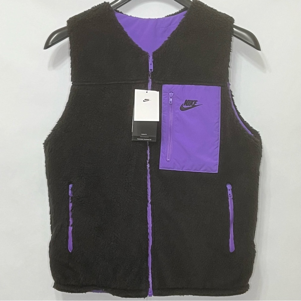 Nike Reversible Full Zip Vest Black Purple‎